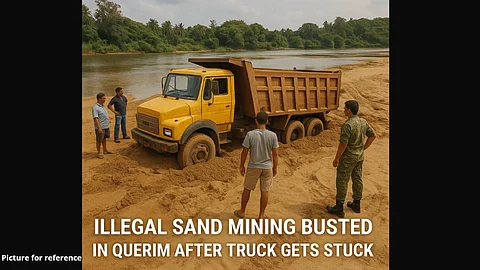 Illegal Sand Mining Busted in Querim After Truck Gets Stuck