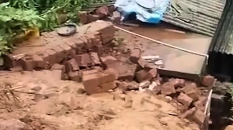 Landslide Strikes Tankiwada-Usgao; Family Safe, Area Still at Risk