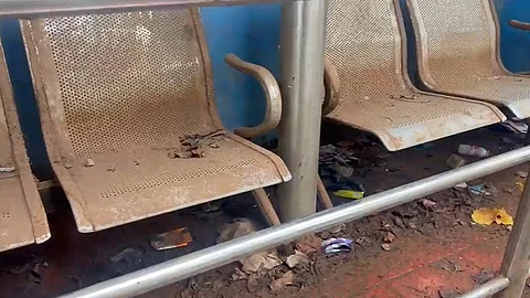Modern Bus Stop in Ponsulem, Canacona Lies in Ruins Amid Rust, Filth, and Neglect