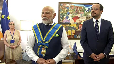 PM Modi Receives Cyprus’ Top Civilian Award from President Christodoulides