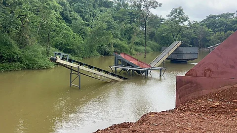 Crusher at Guddemol Submerged by Rains; Locals Allege Violations, Demand Government Action