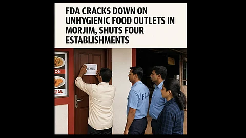 FDA Cracks Down on Unhygienic Food Outlets in Morjim, Shuts Four Establishments