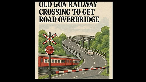 Old Goa Railway Crossing to Get Road Overbridge; Route to Gandaulim Closed from June 23