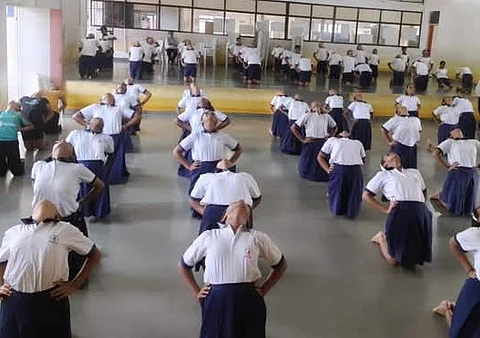 People’s HS, Panaji Marks 11th International Yoga Day with Enthusiasm