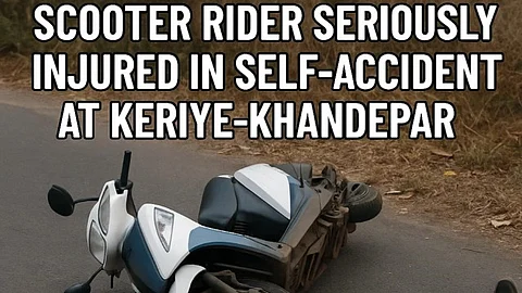Scooter Rider Seriously Injured in Self-Accident at Keriye-Khandepar