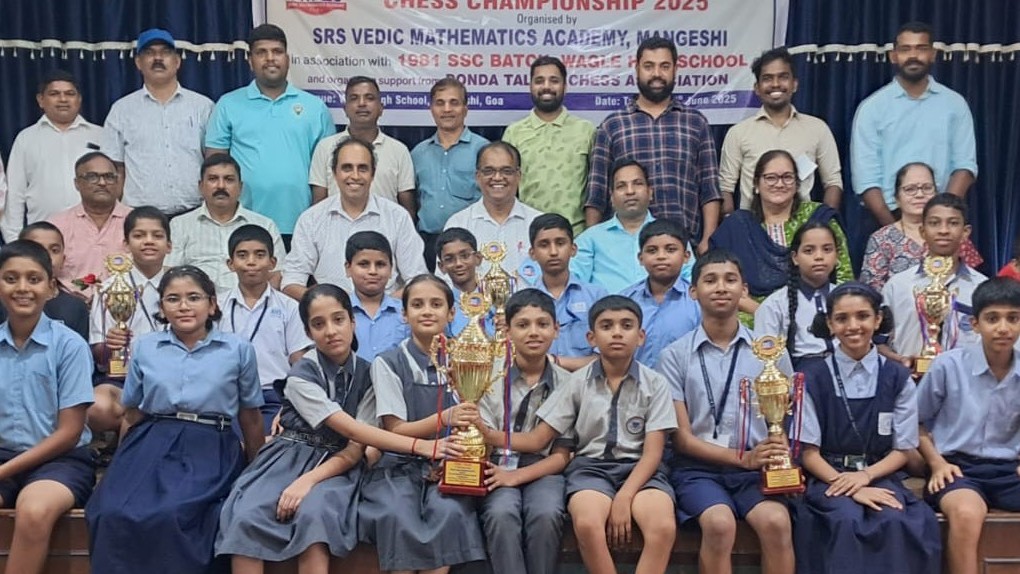 GVM’s Utkarsh Vidyamandir Clinch 13th SRS Ponda Taluka School Chess Championship Title