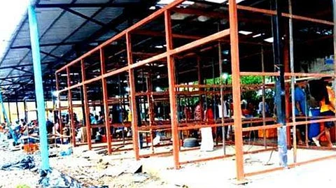 Panjim Meat Vendors Get Relief as Temporary Market Sheds Near Completion