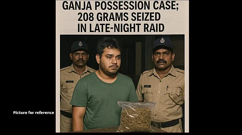 Youth Held in Shirgao Ganja Possession Case; 208 Grams Seized in Late-Night Raid