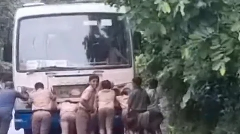 KTC Driver Faces Action After School Children Made to Push Stalled Bus in Nuvem