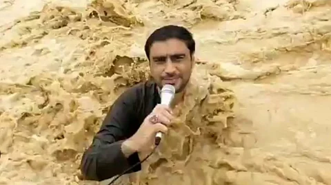 Pakistani Journalist Swept Away by Floodwaters During Live Broadcast Near Chahan Dam; 54 Dead Amid Record Rains