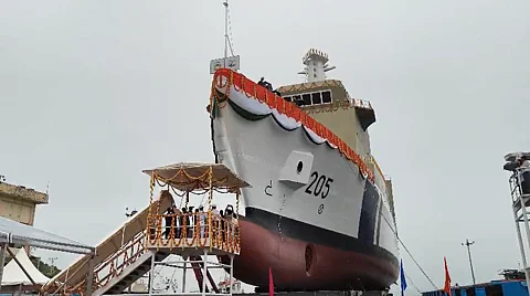 Goa Shipyard Launches Pollution Control Vessel ‘Samudra Prachet’ for Indian Coast Guard