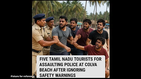 Five Tamil Nadu Tourists Arrested for Assaulting Police at Colva Beach After Ignoring Safety Warnings