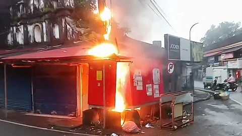 Fire Breaks Out Near Electricity Dept Junction Box in Margao; Quick Response Averts Major Damage