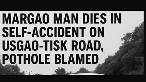 Margao Man Dies in Self-Accident on Usgao-Tisk Road, Pothole Blamed