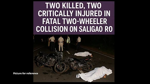 Two Killed, Two Critically Injured in Fatal Two-Wheeler Collision on Saligao Road