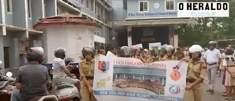 Curchorem School NCC Cadets Lead Helmet Awareness Rally to Promote Road Safety