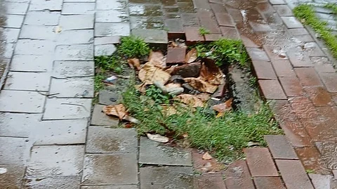 Sinking and Damaged Footpaths in Panjim’s Patto Area Pose Danger to Pedestrians