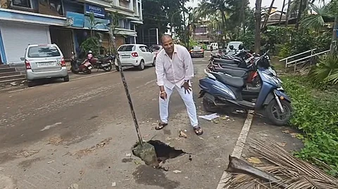 Road Cave-In at Madel-Fatorda Poses Risk to Public; Locals Demand Immediate Action