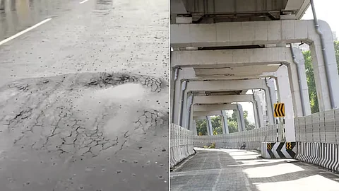 Newly opened Patna flyover caves in after heavy rain, just two months post-inauguration