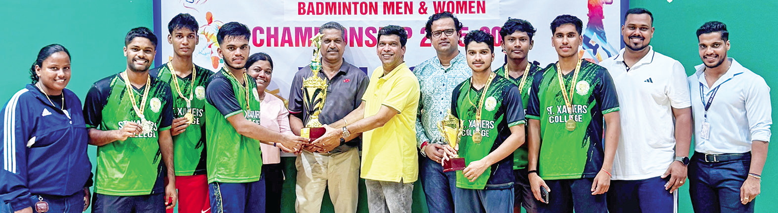 St Xavier’s, SS Dempo College
are GU badminton champs