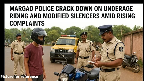 Margao Police Crack Down on Underage Riding and Modified Silencers Amid Rising Complaints