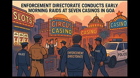 Enforcement Directorate Conducts Early Morning Raids at Seven Casinos in Goa