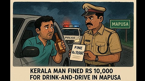 Kerala Man Fined Rs 10,000 for Drink-and-Drive in Mapusa