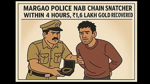 Margao Police Nab Chain Snatcher Within 4 Hours, ₹1.6 Lakh Gold Recovered