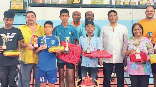 Shane Antonio, Sunil Shanke, Benson Souza, Alton Fernandes & Maria Alvares Shine at Seraulim Table Tennis and Carrom Tournament