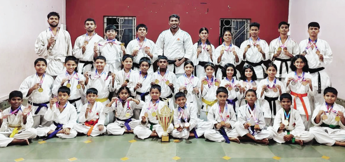 Tivim Dojo clinch 56 medals
at State karate meet