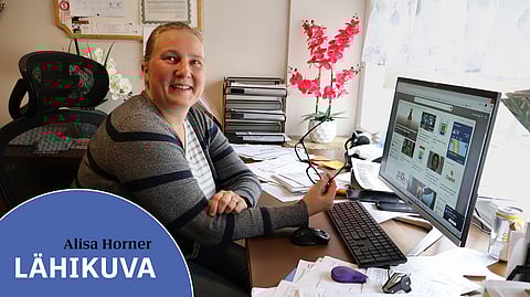 Alisa Hornerilla on firman langat käsissään Team Svanstedtilla. Työnkuva on moninainen ja hommia riittää, toimistolta ei välttämättä ehdi työpäivän aikana poistua.