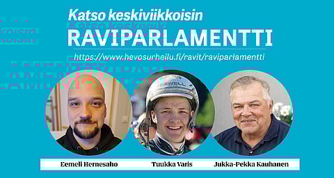 Eemeli Hernesaho tekee ensiesiintymisensä Hevosurheilun Raviparlamentissa.