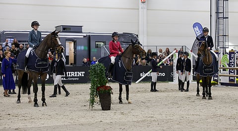 Amateur Tour voittajakolmikko.