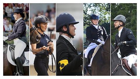 Entiset tai nykyiset korkean tason kilparatsastajat allekirjoittivat epäluottamuslauseen SRL:n toiminnasta. Eevamaria Porthan-Broddell, Stella Hagelstam, Katja Karjalainen, Laura Kangasniemi ja Antti Linna.