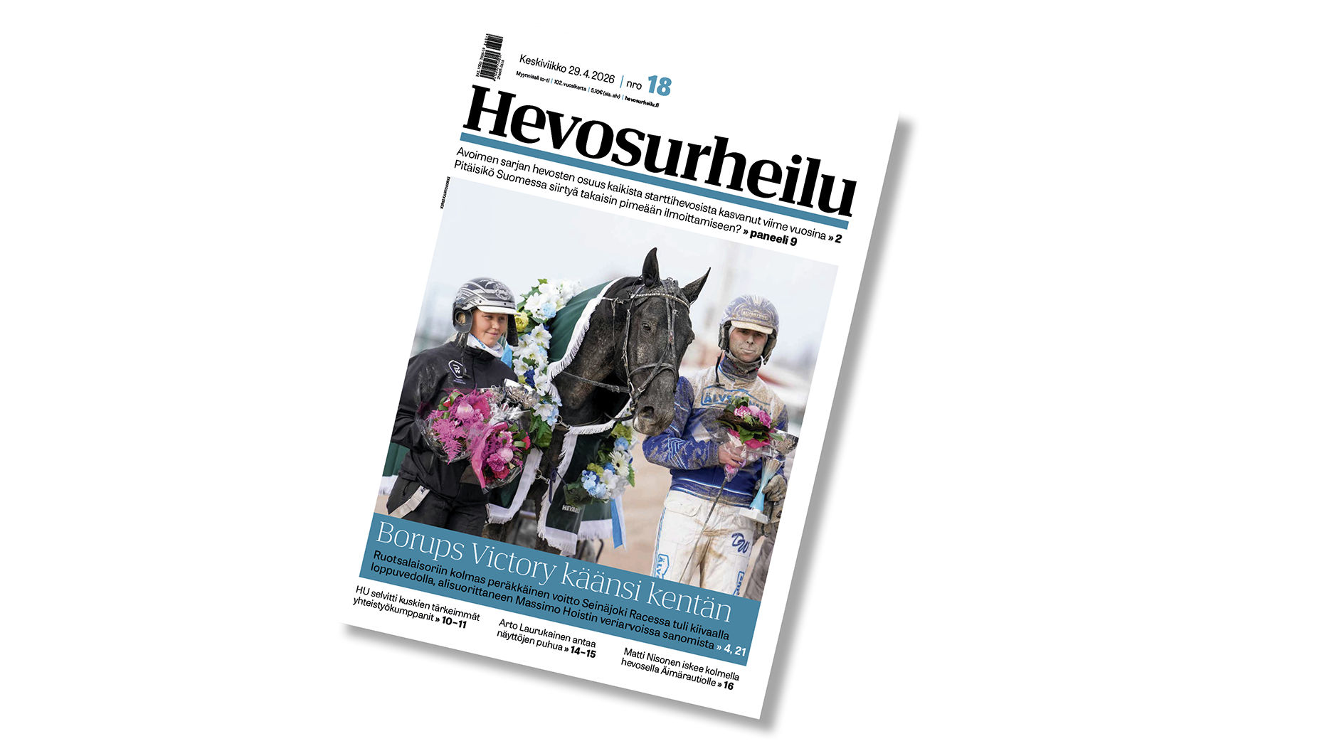 Tällä viikolla kansikuvahevonen on Seinäjoki Racen voittaja Borups Victory.