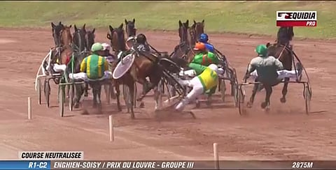 Enghienissä kolari keskeytti kisan