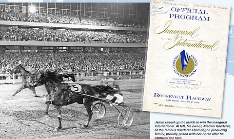 Kuvat vuoden 1959 ensimmäisistä MM-raveista ja käsiohjelman kannesta herättävät mielenkiintoa. Ravit juostiin Rooseveltin raviradalla.