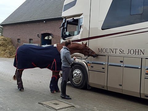 Kom Fairy Talelle näytetään autoa, jolla se siirtyy uuteen olinpaikkaansa, Iso-Britanniaan.