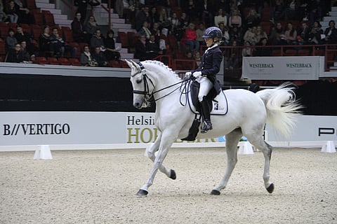 Elves Angel ja Anna Kärkkäinen Helsinki Horse Show´ssa.