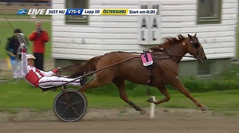 Per Linderothilla oli aikaa tuulettaa Västerbo Highflyerin voittoa. Kuva: ATG Live