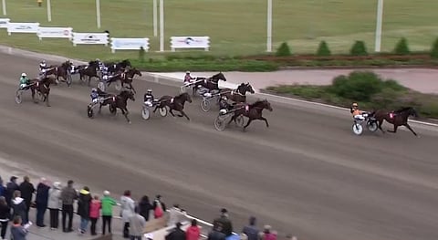 Regent Zet juoksi Suurmestariksi, kun Still Loving You kiri hyvällä tyylillä kakkospalkinnolle Porissa torstaina. Kuva TotoTV:n stream