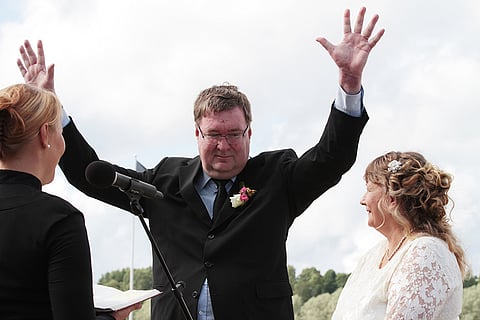 Juha Perheenniemi ja Anne Liirre ovat nyt aviopari. Kuva: Jarno Unkuri