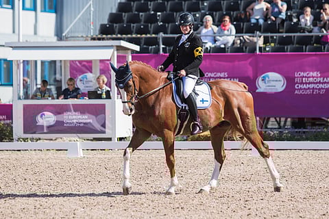 Katja Karjalainen ja Dr Doolittle Ruotsin EM:issä viime vuonna.