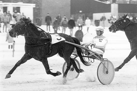 Roscanne Y ja Jorma Kontio. Kuva vuodelta 1993. Kuva: Hevosurheilun arkisto