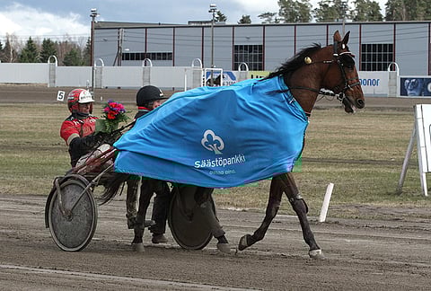 El Fitzgerald otti avausvoiton Nurmoksen tallissa. Arkistokuva. Kuva: Roosa Lindholm