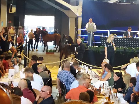 Hulken Sisu saapumassa huutokauppakehään. (Kuva: HU)