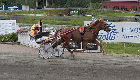 Tapio Perttusen valmentama ja ohjastama Vixeli hallitsi 2640 metrin kilpailua alkuhetkistä lähtien.