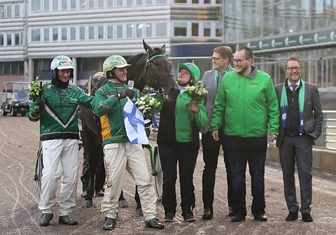 Graceful Swamp Solvallan voittajakehässä. Kuva: Hanna Laakso