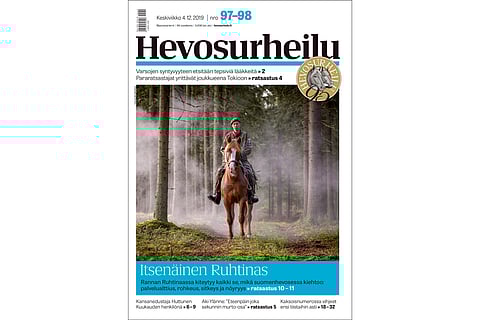 Tämän viikon Hevosurheilu ilmestyy tuplanumerona itsenäisyyspäivästä johtuen. Kannen kuva: Tuulia Nelimarkka
