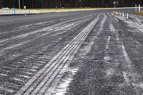 Mikkelin kaviouran pinta ennen ravien 22.2. alkua. Kuva Anu Leppänen